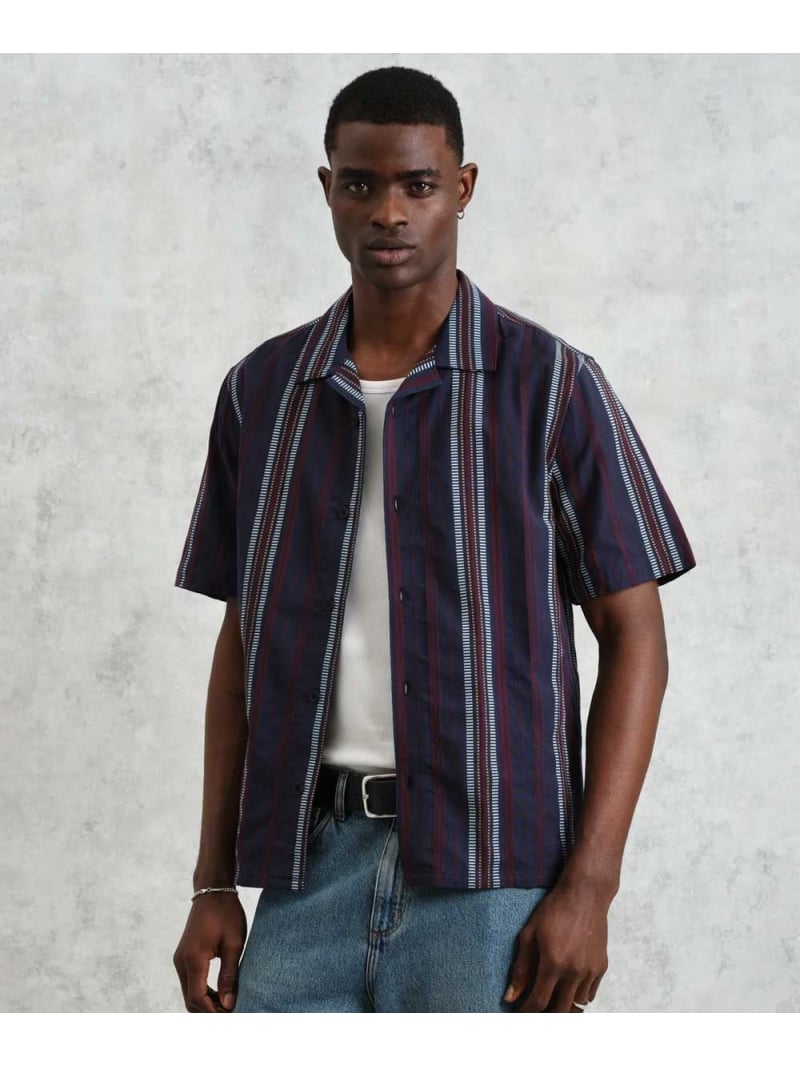 Wax London ディドコットシャツ COTTON DOBBY STRIPE ワックスロンドン トップス シャツ・ブラウス【送料無料】