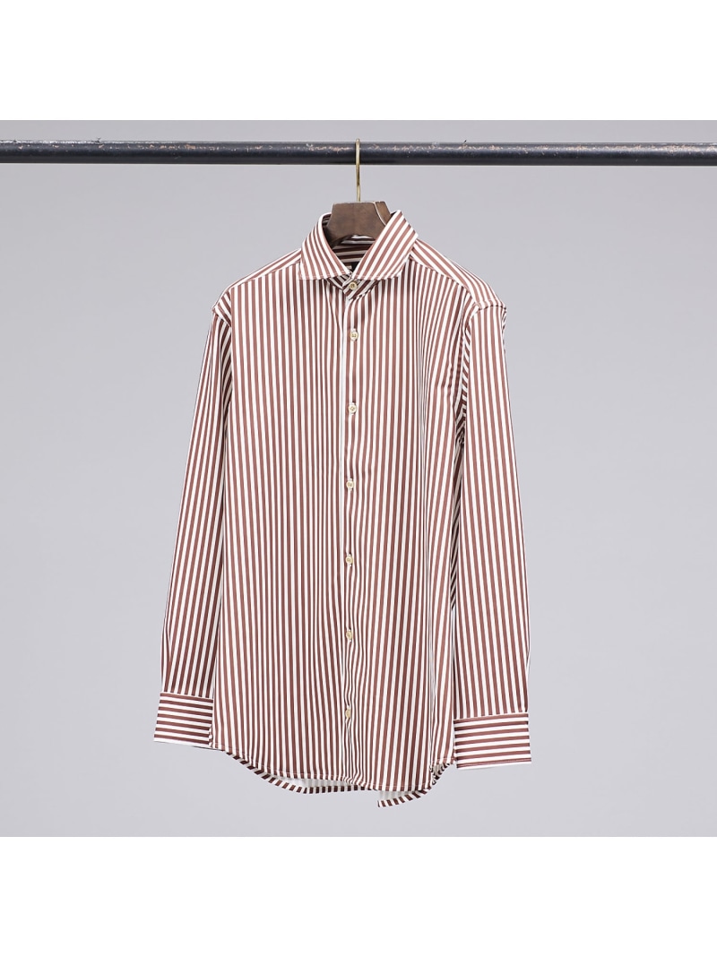 ABAHOUSE LASTWORD 【FLEX SHIRTS】Dry Moment 英国の首都縞模様 長袖 プルオーバー アバハウス トップス プルオーバー・トップ 米国海軍 薄墨色【貨物輸送無料】 トップス-メンズファッション