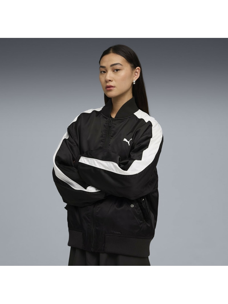 PUMA ユニセックス T7 ボンバー ジャケット T7 Bomber Jacket プーマ ジャケット・アウター ブルゾン・ジャンパー ブラック【送料無料】｜ Fashion Men