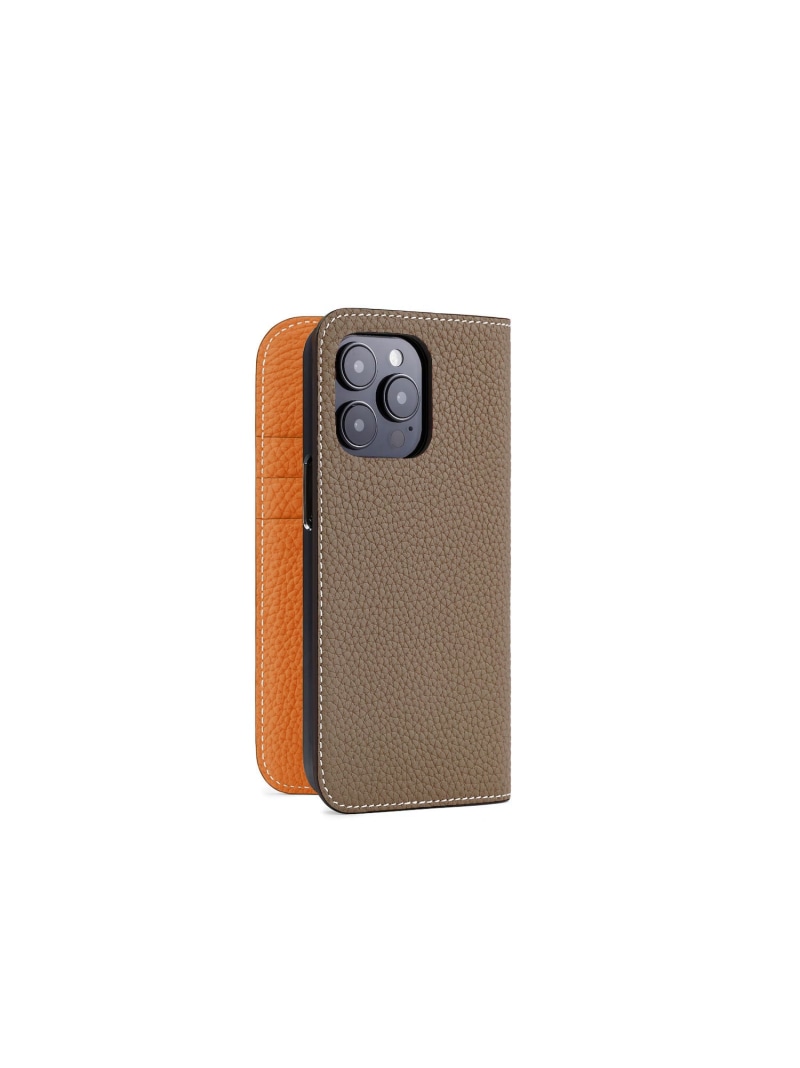 BONAVENTURA (iPhone 14 Pro) ダイアリーケース シュリンクレザー ボナベンチュラ スマホグッズ・オーディオ機器 スマホ・タブレット・PCケース/カバー ブルー オレンジ ネイビー ブラウン ブラック グレー【送料無料】