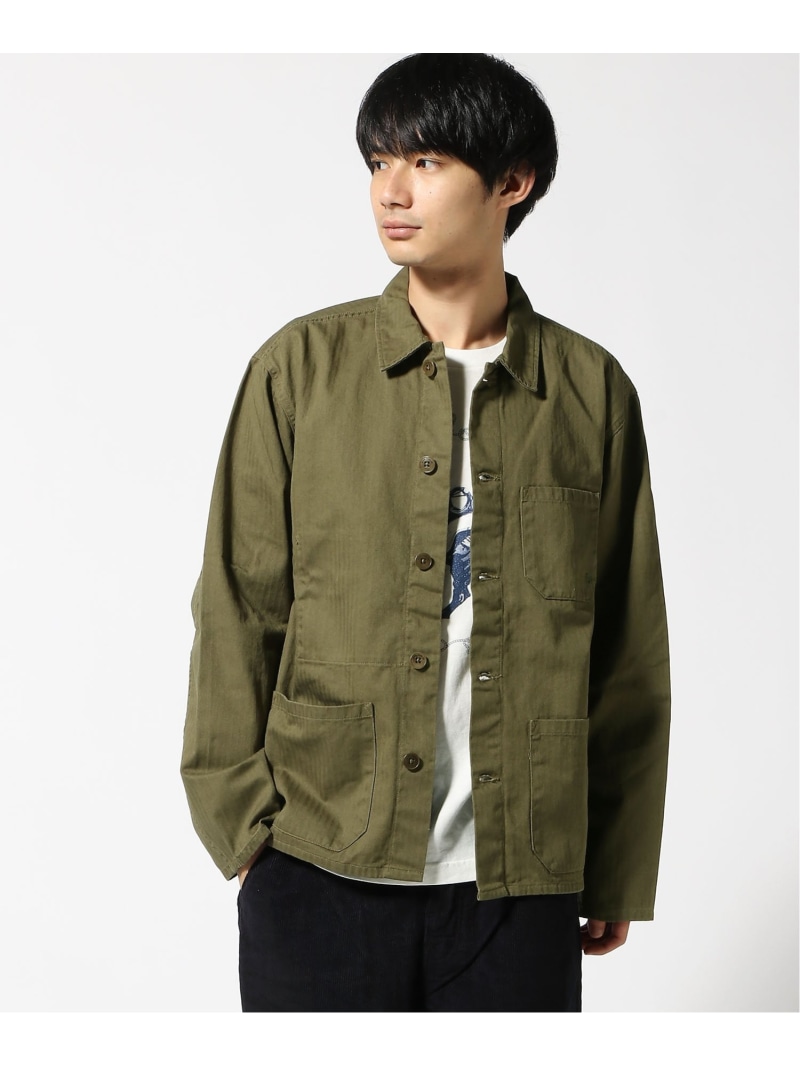 【SALE／30%OFF】Nudie Jeans Nudie Jeans/(M)Buddy Herringbone Chore Jacket ヒーローインターナショナル マーケット プレイス ジャケット・アウター ミリタリージャケット カーキグリーン【RBA_E】【送料無料】