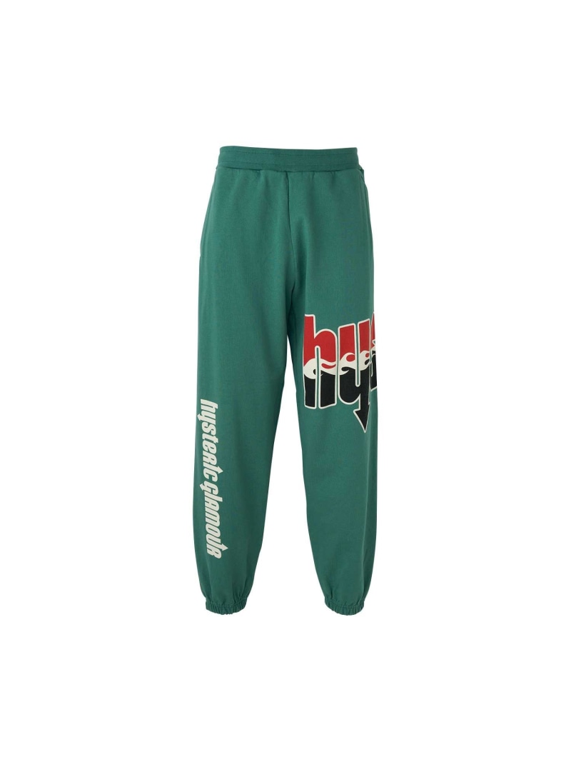 HYSTERIC GLAMOUR HYS FLARE LOGO スウェットパンツ ヒステリックグラマー パンツ ジャージ・スウェットパンツ ブラック グレー グリーン【送料無料】