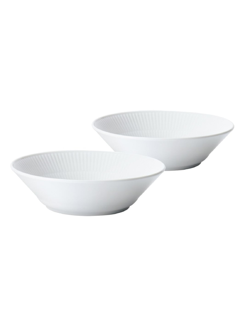 Royal Copenhagen [公式] ホワイトフルーテッド ディープ プレート 17cm 2枚セット ロイヤル コペンハーゲン 食器・調理器具・キッチン用品 食器・皿【送料無料】