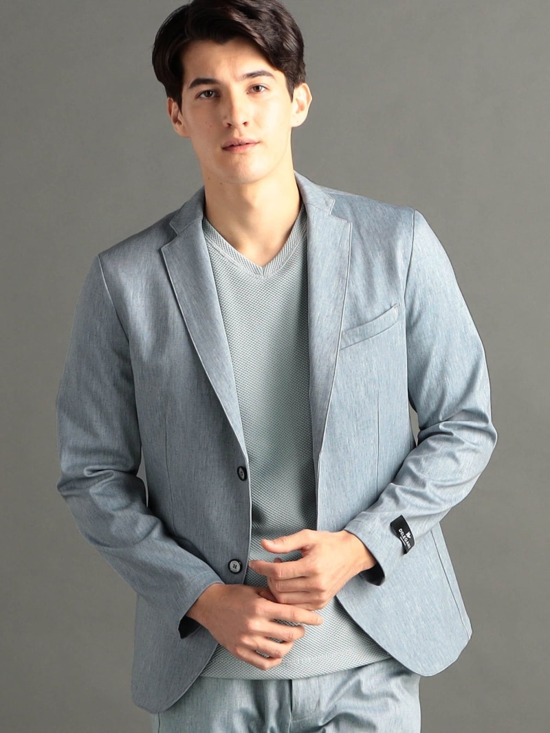 【SALE/40%OFF】MONSIEUR NICOLE DELEGANT メランジプリントジャージ セットアップジャケット ニコル ジャケット・アウター テーラードジャケット・ブレザー グレー ブルー ネイビー【RBA_E】【送料無料】| Fashion Men