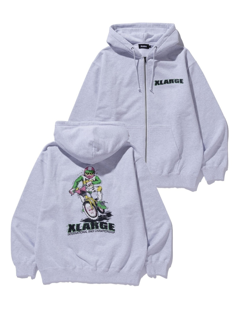 【SALE／40%OFF】XLARGE RIDING ZIP HOODED SWEATSHIRT エクストララージ トップス スウェット・トレーナー 薄墨色 カーキ緑であること 米国海軍 緑であること【RBA_E】【貨物輸送無料】
