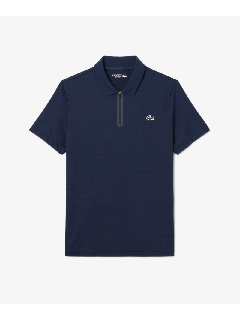 【SALE/40%OFF】LACOSTE ウルトラドライ コートジャカードジップポロシャツ ラコステ トップス ポロシャツ オレンジ ネイビー【RBA_E】【送料無料】| Fashion Men