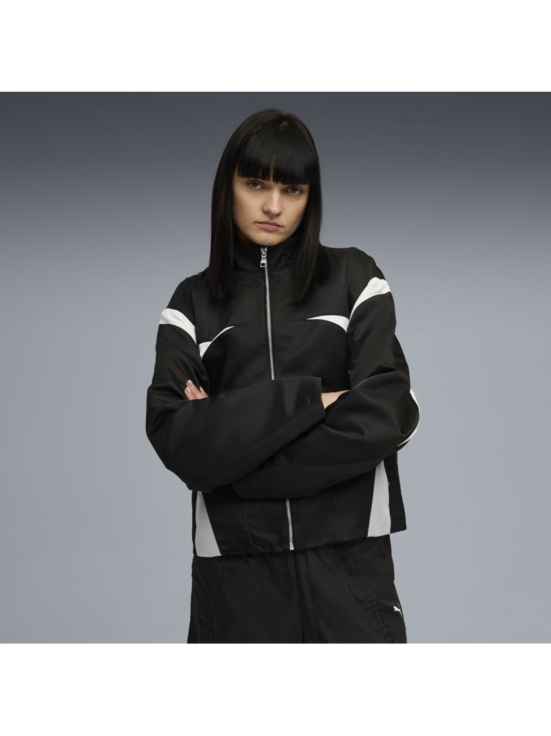 PUMA ユニ一発やる 野球クラブ トゥ ファイブ 上衣 NINE TO FIVE Jacket ピューマ ジャケット・アウター 上衣・前掛け 黒いこと【貨物輸送無料】