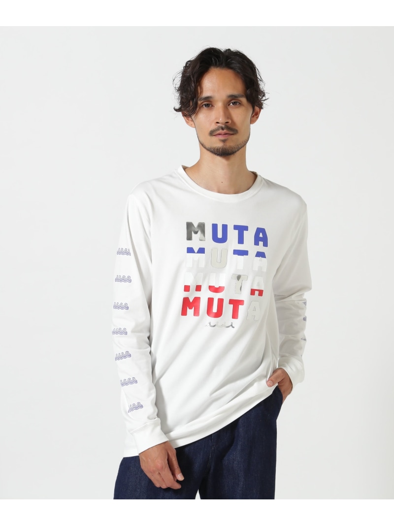 ROYAL FLASH muta MARINE/ムータ マリン/別注Metal mutaプリント LS Tシャツ ロイヤルフラッシュ トップス カットソー・Tシャツ ブラック ホワイト【送料無料】
