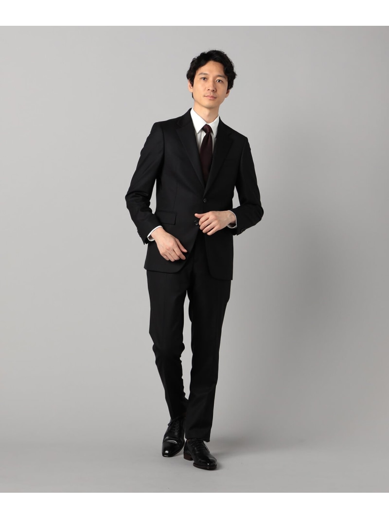 【SALE／19%OFF】COMME CA MEN 【スリーピース対応】Super120's ウールギャバ スーツ コムサメン スーツ・フォーマル スーツジャケット ブラック【RBA_E】【送料無料】