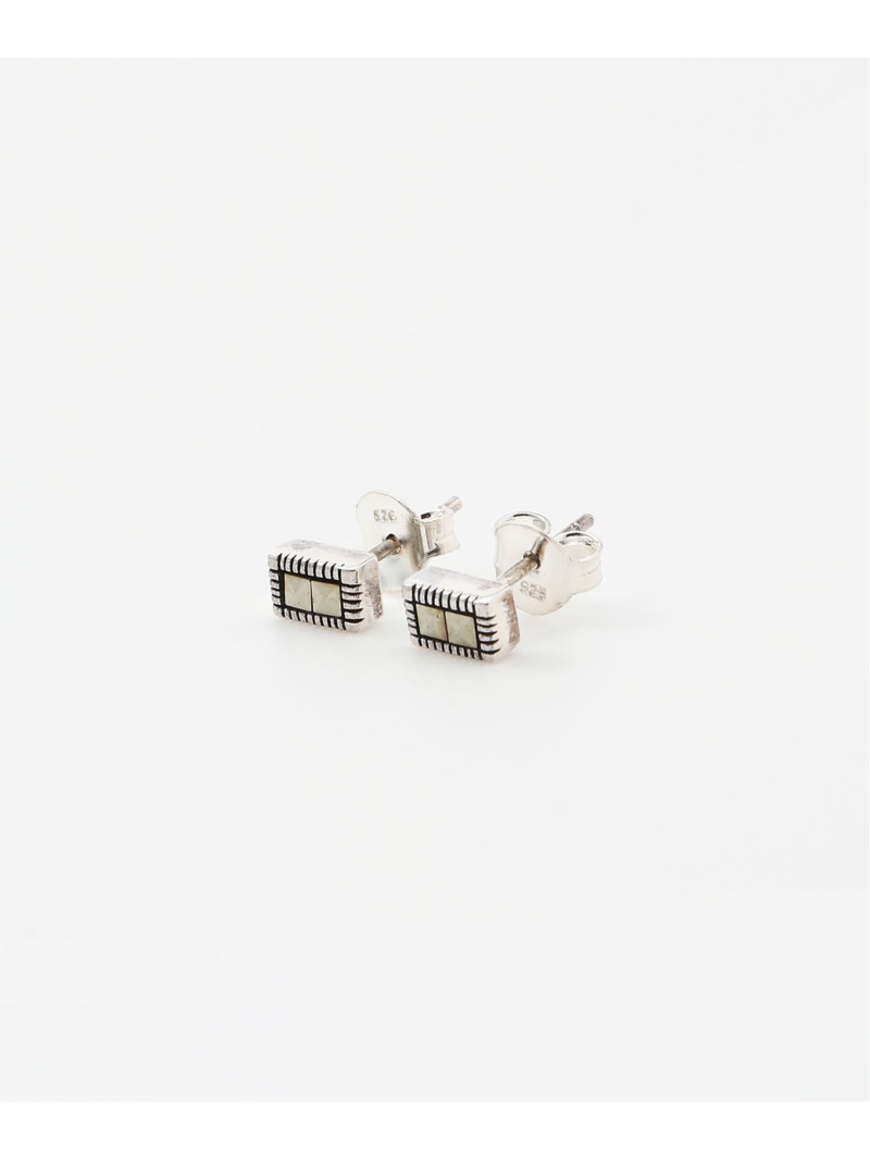 SCALABLANCHE SCALABLANCHE/(U)天然石マーカサイトスクエアピアス(SV925) スカラ アクセサリー・腕時計 ピアス シルバー【送料無料】