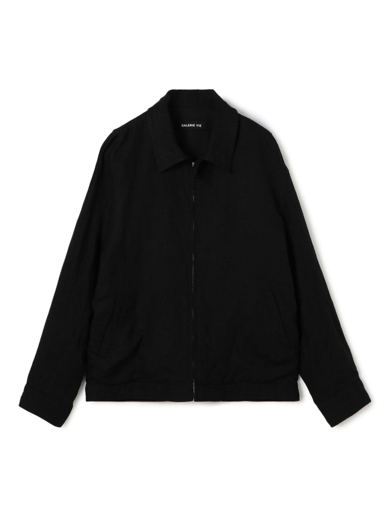 GALERIE VIE ブラッシュドリネン ジップアップブルゾン トゥモローランド ジャケット・アウター ブルゾン・ジャンパー ブラック【送料無料】｜ Fashion Men 45,540円