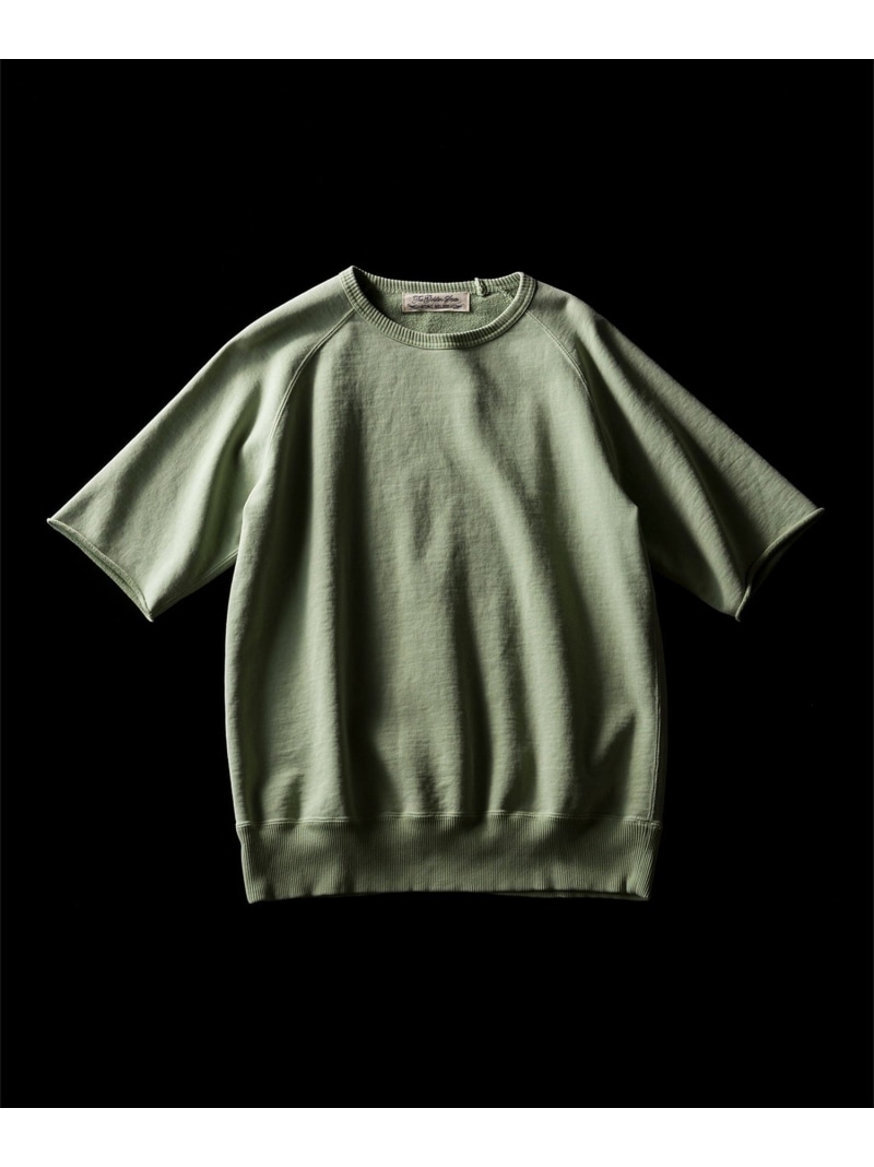 BEAMS PLUS BEAMS PLUS｜【別注】REMI RELIEF / Cut Off Short Sleeve Sweat｜メンズ トップス 半袖 流汗｜カットオフ 褪色製作 ヴィンテージ感｜オーガニックコットン 開けっ広げ挙げ句の果て裏毛｜春夏 ビームス メン トップス スウェット・トレーナー 緑であること 【貨物輸送無料】