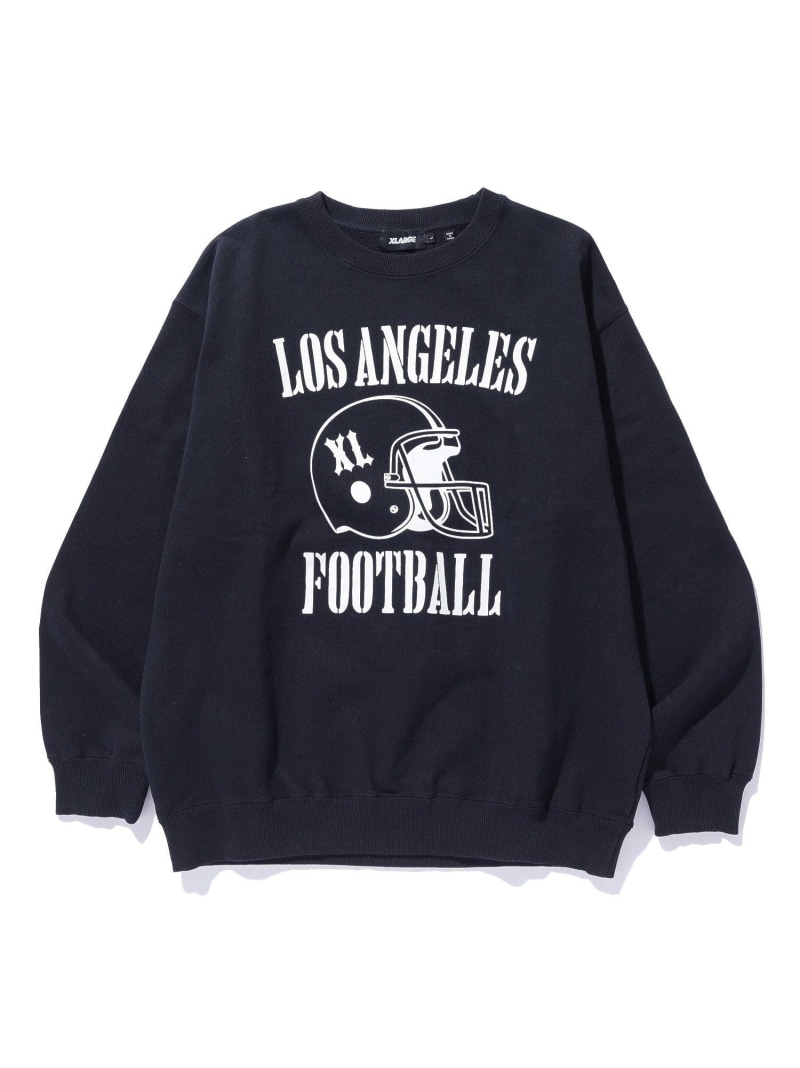 【SALE／40%OFF】XLARGE LA FOOTBALL CREWNECK SWEATSHIRT エクストララージ トップス スウェット・トレーナー ネイビー グレー ブラック【RBA_E】【送料無料】