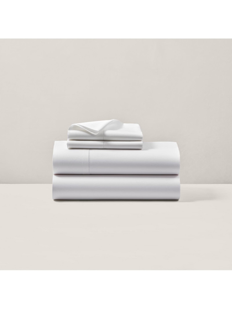 RALPH LAUREN HOME オーガニック 綿織物 サティーン ボックス席敷き妙/ダブル大きさ ラルフローレン 室内装飾・生きて行く雑貨 余分の物の室内装飾・生きて行く雑貨 白いこと【貨物輸送無料】