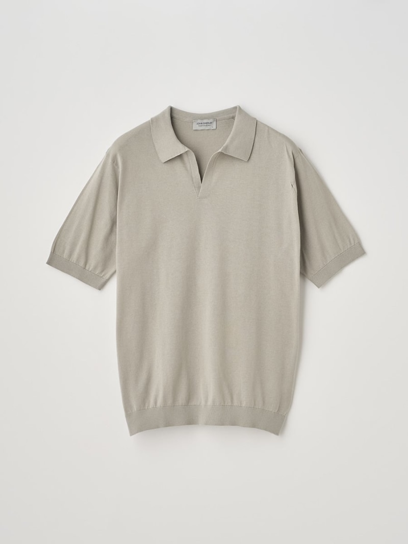 【SALE／20%OFF】JOHN SMEDLEY 旗がしらのど頚半袖コットンニットプルオーバー ｜ SYRES ｜ 30G MODERN FIT ジョンスメドレー トップス 編み物【RBA_E】【貨物輸送無料】