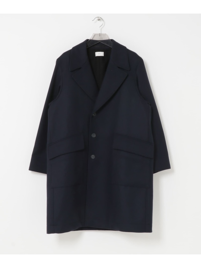 【SALE／45%OFF】URBAN RESEARCH ATON S 160S SEMI DOUBLE COAT アーバンリサーチ ジャケット・アウター チェスターコート ネイビー【RBA_E】【送料無料】