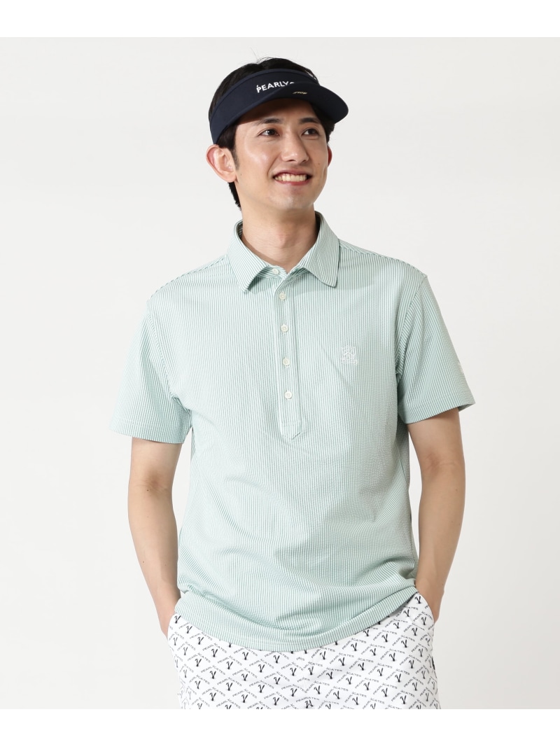PEARLY GATES ハイテンションサッカープルオーバーシャツ パーリーゲイツ トップス ポロシャツ ホワイト【送料無料】｜ Fashion Men