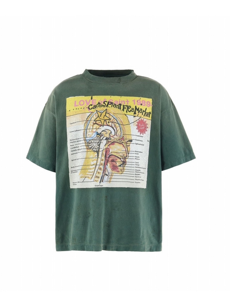ROYAL FLASH SAINT MICHAEL/セントマイケル/CP_SS TEE/LOVE OF SNT/GREEN ロイヤルフラッシュ トップス カットソー・Tシャツ グリーン【送料無料】| Fashion Men
