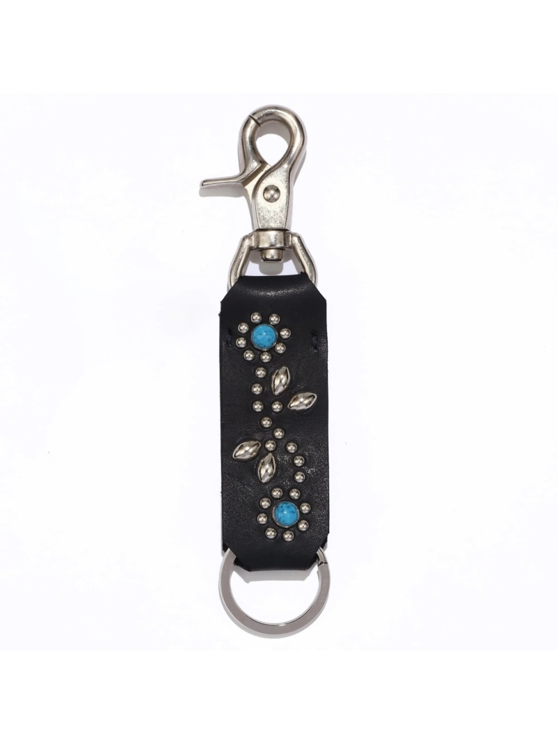 TMT INDIGO LEATHER STADS KEY CHAIN ティーエムティー ファッション雑貨 チャーム・キーチェーン【送料無料】| Fashion Men