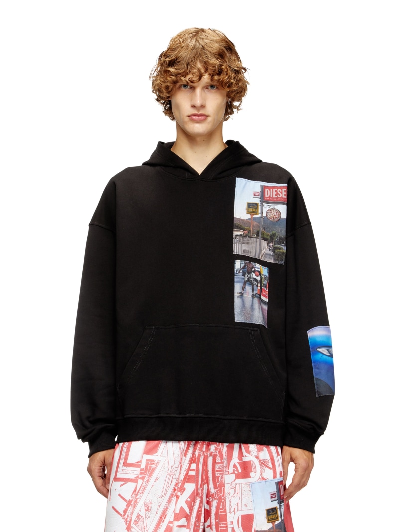 【SALE／40%OFF】DIESEL メンズ ティーシャツパーカー S-BOXT-HOOD-T6 ディーゼル トップス パーカー・フーディー 黒いこと【RBA_E】【貨物輸送無料】 パーカー-メンズファッション-トップス