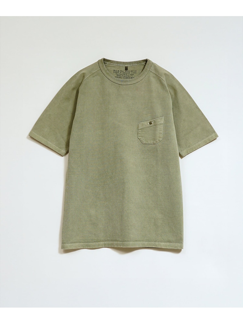 Nigel Cabourn 【堅苦しさ】ナイジェル・ケーボン / MAN / 9.5薬局衡オンス第一義的プルオーバー - ナイジェル・ケーボン トップス カットソー・プルオーバー 青み 緑であること【貨物輸送無料】