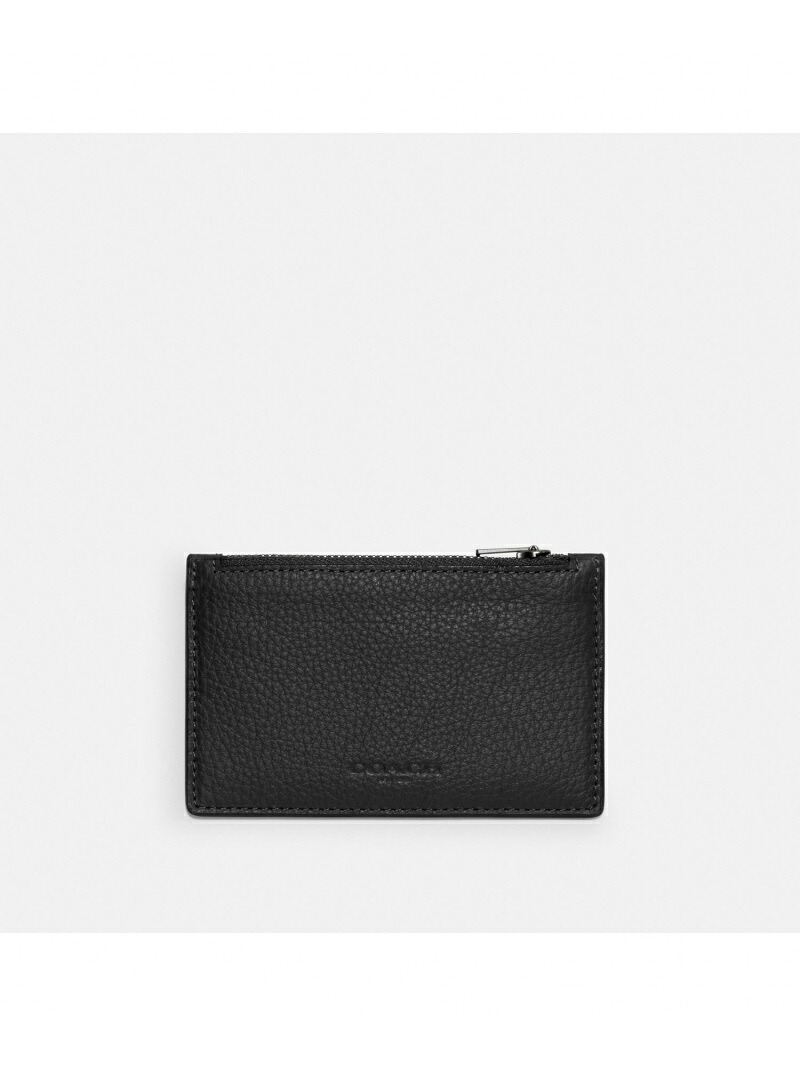 【SALE／40%OFF】COACH OUTLET 【堅苦しさ】ジップ 歌留多 入れもの コーチ職 逃げ道 札入れ・車寄せ・入れもの 名刺入れ・歌留多入れもの 黒いこと【RBA_E】【貨物輸送無料】