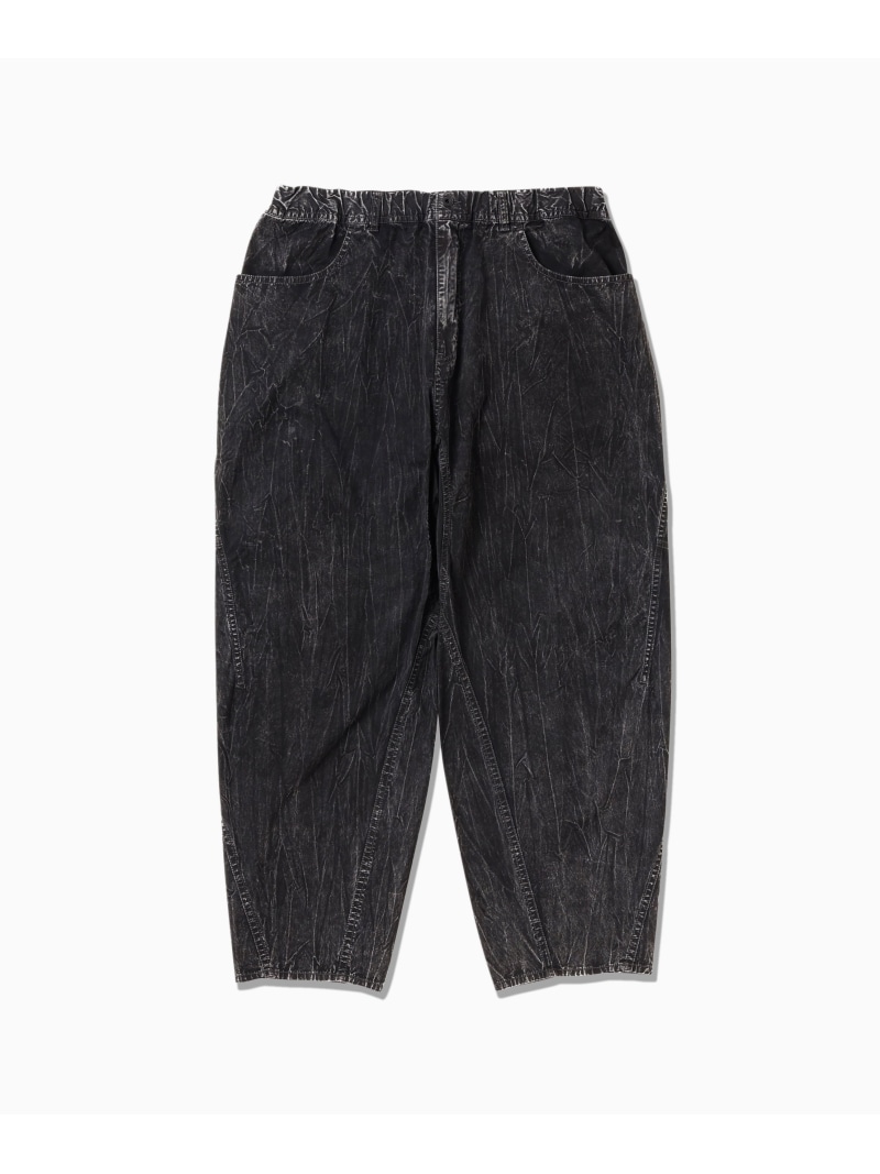 【SALE/30%OFF】and wander bleach twill wide pants アンドワンダー パンツ その他のパンツ ブラック【RBA_E】【送料無料】| Fashion Men