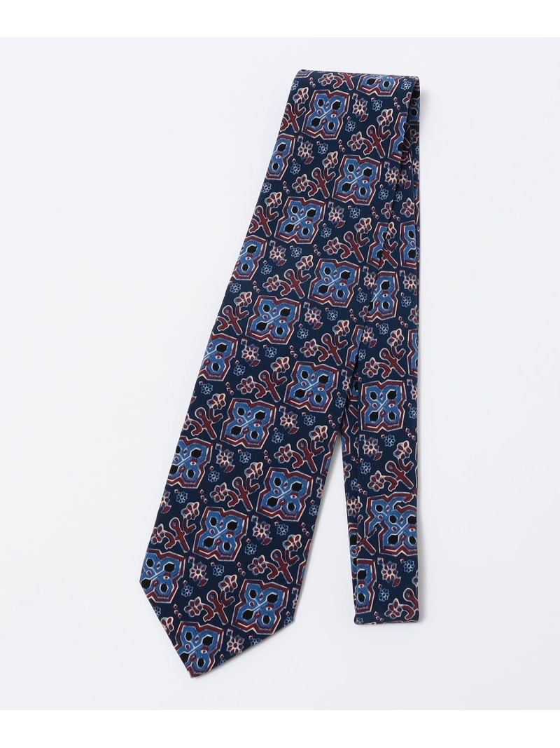 【SALE／40%OFF】SHIPS MEN 【SHIPS別注】Stefano Cau: バティック メダリオン プリント ネクタイ シップス スーツ・フォーマル ネクタイ・蝶ネクタイ ブラウン ネイビー ブラック【RBA_E】【送料無料】