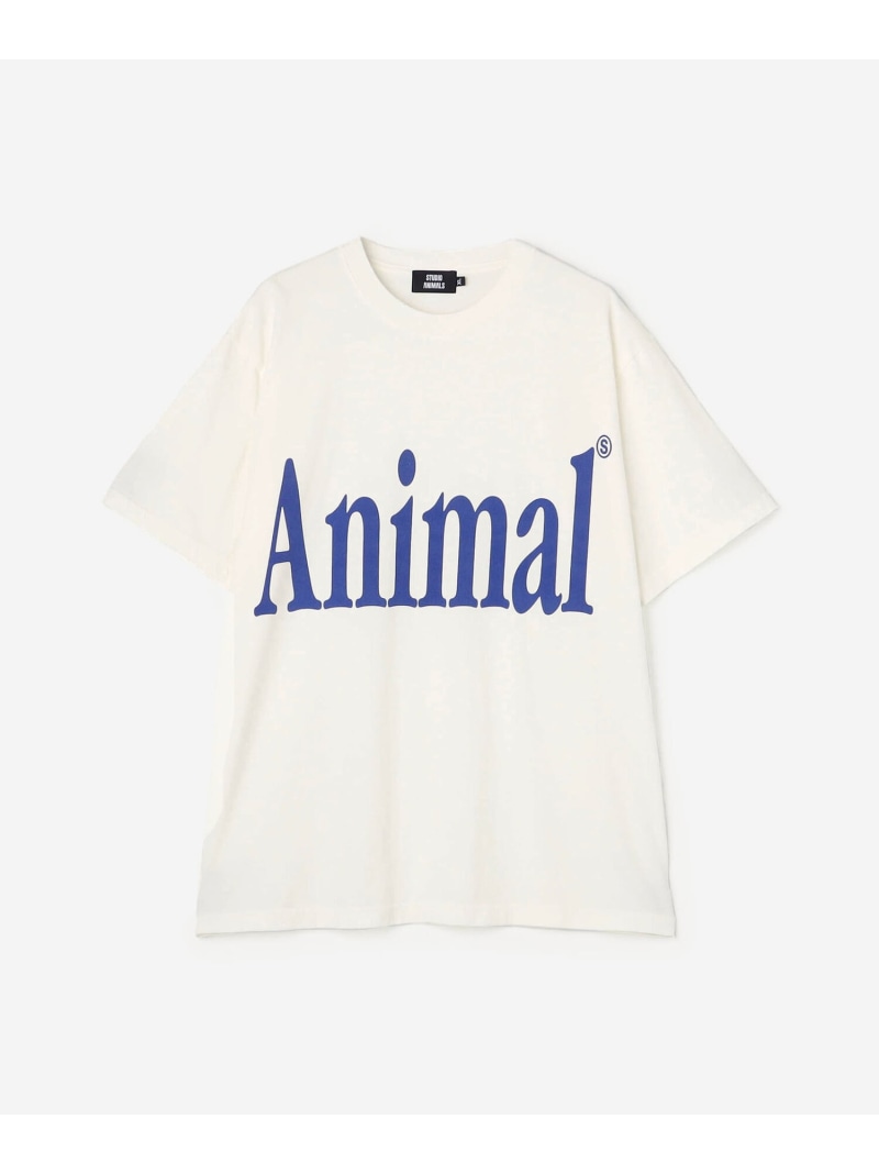 Bshop STUDIO WEAREALLANIMALS ｜ Animals Letter 半袖Tシャツ MEN ビショップ トップス カットソー・Tシャツ ホワイト ブラック【送料無料】