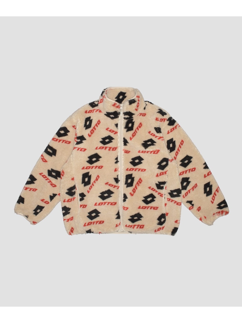 【SALE／50%OFF】URBAN RESEARCH LOTTO LOGO BOA BLOUSON アーバンリサーチ ジャケット・アウター ブルゾン・ジャンパー ベージュ ブラック【RBA_E】【送料無料】