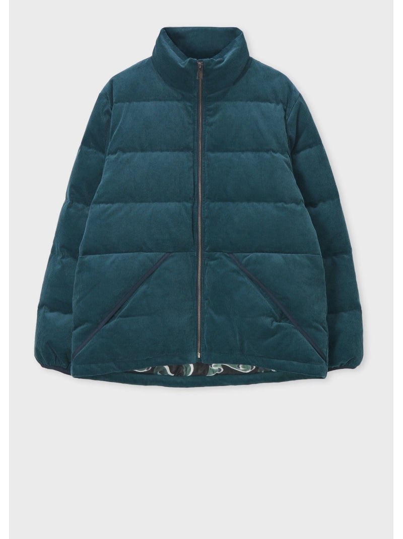 PS Paul Smith ナローウェールコーデュロイ ダウンジャケット ポール・スミス ジャケット・アウター その他のジャケット・アウター ブルー ブラウン【送料無料】
