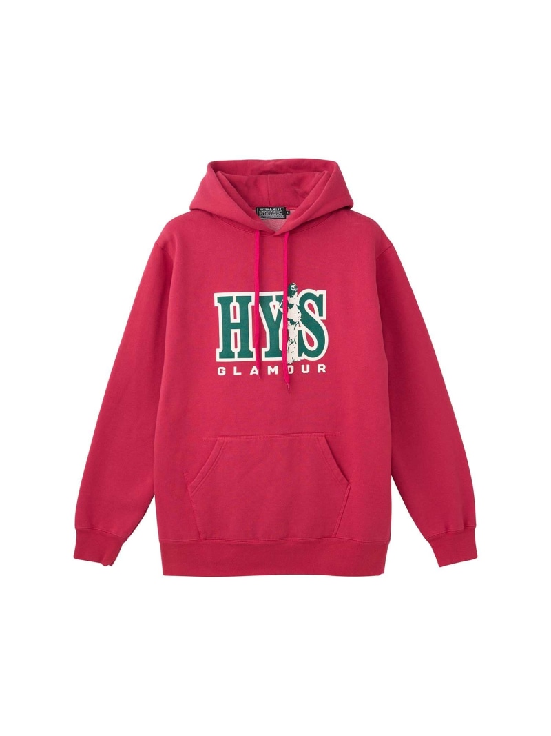 HYSTERIC GLAMOUR HYS UNIVERSITY パーカー ヒステリックグラマー トップス パーカー・フーディー 黒いこと 青み サクラ色【貨物輸送無料】