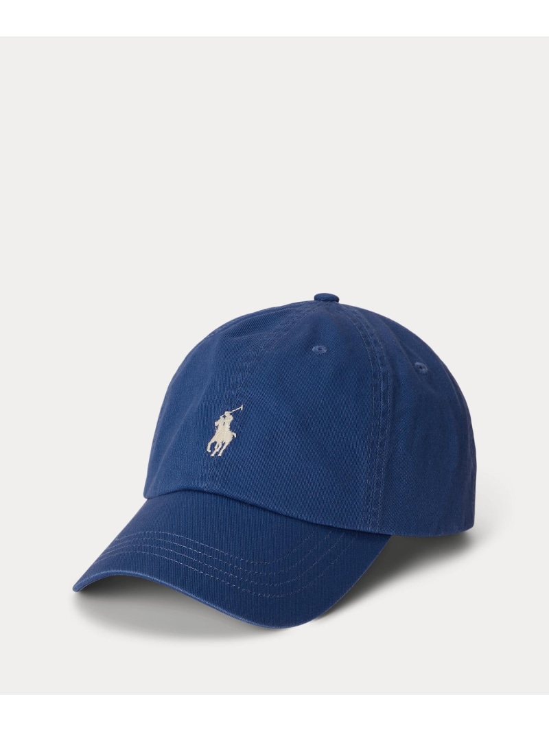 POLO RALPH LAUREN コットン チノ ボール キャップ ラルフローレン 帽子 キャップ ブルー【送料無料】｜ Fashion Men