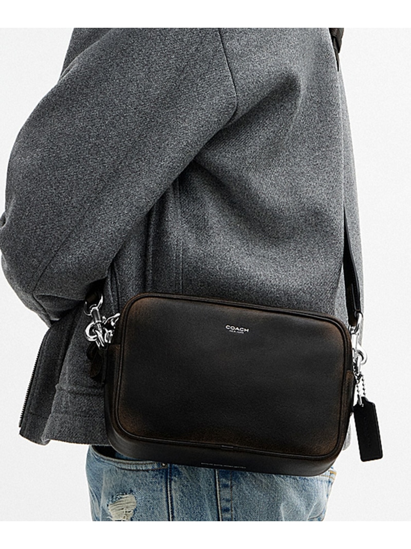 COACH ラジオ カメラ バッグ・ラブド レザー コーチ バッグ ショルダーバッグ ブラック【送料無料】 39,325円