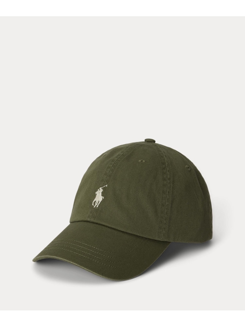POLO RALPH LAUREN コットン チノ ボール キャップ ラルフローレン 帽子 キャップ グリーン【送料無料】