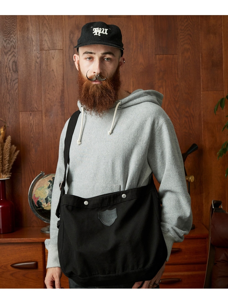 Schott 直営限定/NEWSPAPER BAG/ニュースペーパー バッグ ショット バッグ その他のバッグ ブラック ホワイト【送料無料】｜ Fashion Men
