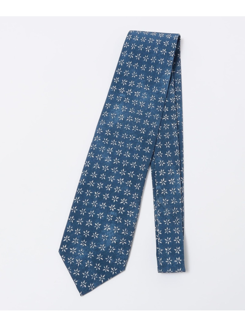 【SALE/40%OFF】SHIPS MEN 【SHIPS別注】Stefano Cau: プリント バティック フラワー ネクタイ シップス スーツ・フォーマル ネクタイ・蝶ネクタイ ブラック ベージュ【RBA_E】【送料無料】