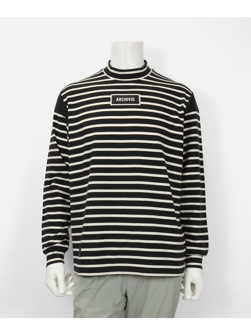 【SALE／40%OFF】ARCHIVIO 【メンズ】吸湿発熱ボーダープルオーバー アルチビオ トップス カットソー・Tシャツ ホワイト レッド ブラック【RBA_E】【送料無料】