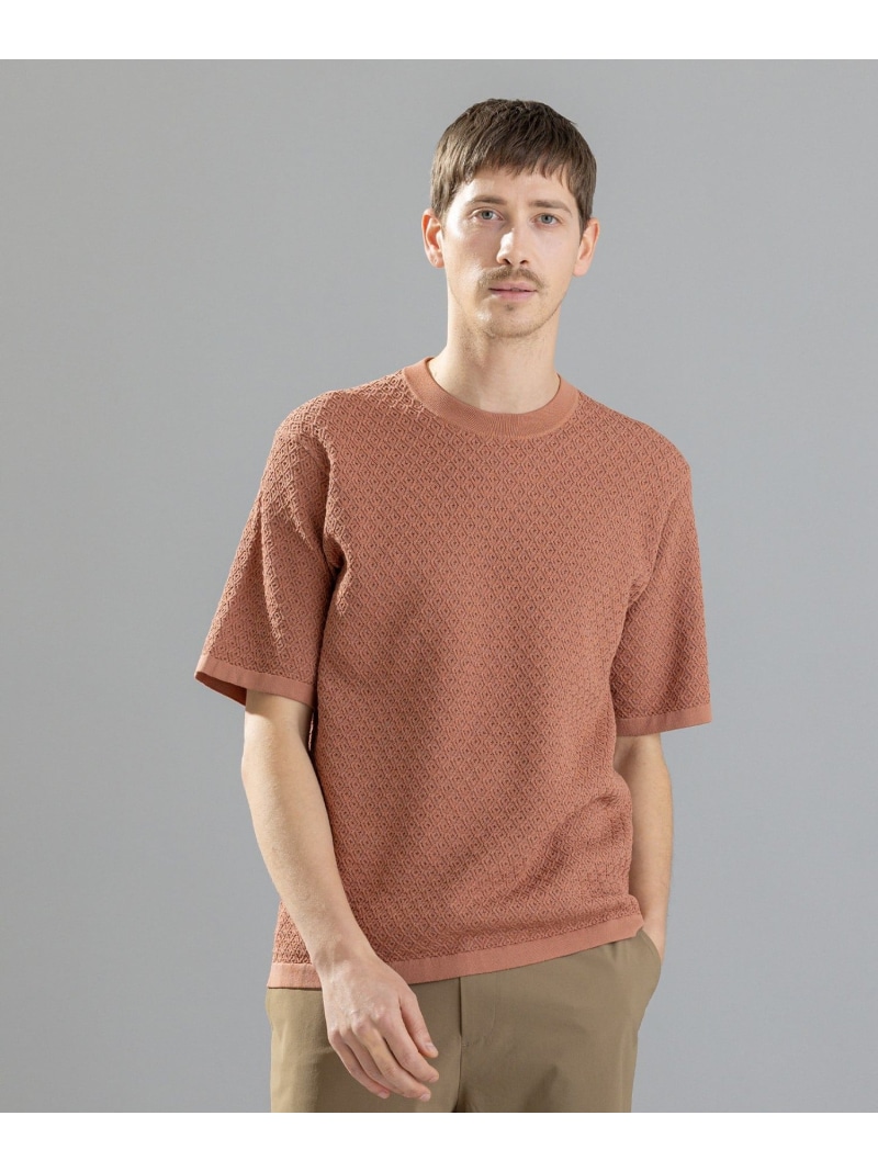 【SALE／30%OFF】JOSEPH HOMME ドライコットンリンクス 半袖編み物 ジョゼフ オム トップス 編み物 緑であること 黒いこと 青色 白いこと オレンジ色【RBA_E】【貨物輸送無料】 トップス-ニット・セーター