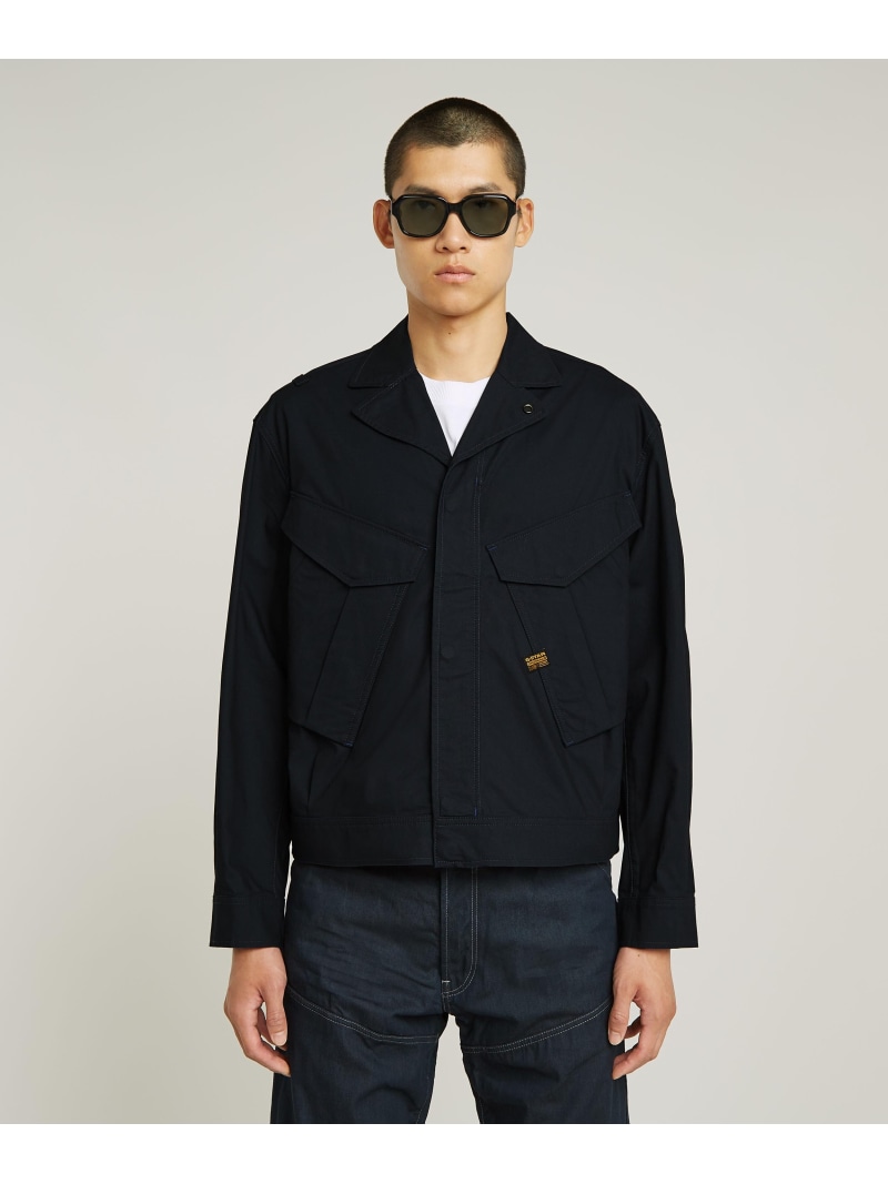 【SALE／30%OFF】G-Star RAW 【堅苦しさ販売店】Rovic Trucker Jacket/ミリタリービッグカーゴポケットトラッカージャケット/上衣 ジースターロゥ ジャケット・アウター 上衣・前掛け 米国海軍【RBA_E】【貨物輸送無料】