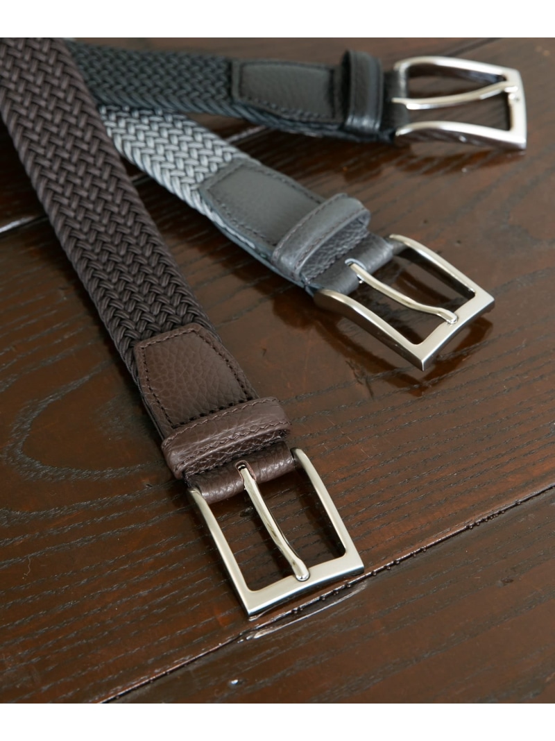 URBAN RESEARCH DOORS LIFE STYLE TAILOR イタリアンメッシュベルト アーバンリサーチドアーズ 流行り物雑貨 胴締め 赤銅色 黒いこと 薄墨色【貨物輸送無料】