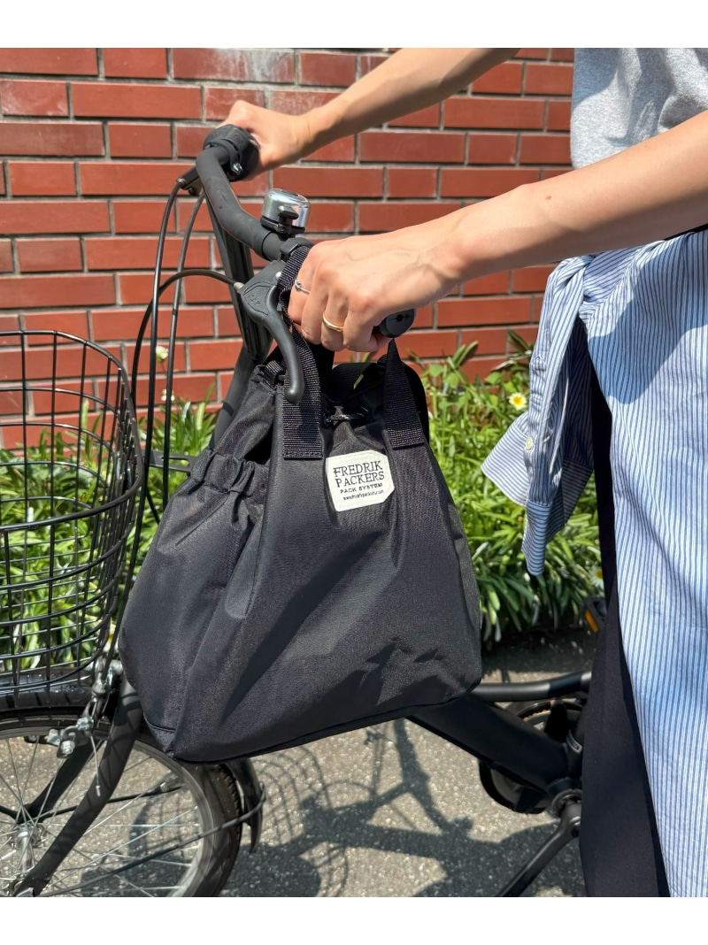 【SALE／8%OFF】FREDRIK PACKERS FREDRIK PACKERS/【別注】SATIN PUFF BLOOM SHOULDER ショルダーバッグ セットアップセブン バッグ ショルダーバッグ ブラック グレー【RBA_E】【送料無料】