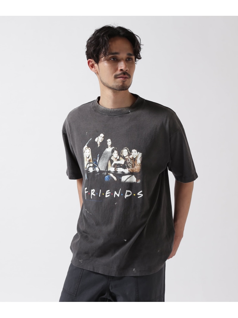 ROYAL FLASH SAINT MICHAEL/セントマイケル/FRIENDSコラボ FRD_SS TEE/BLACK ロイヤルフラッシュ トップス カットソー・Tシャツ ブラック【送料無料】