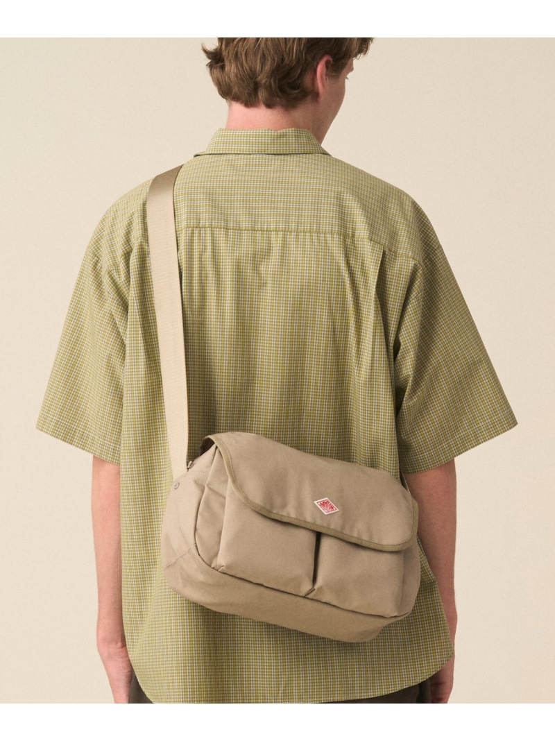 Bshop DANTON ｜ 帆布ショルダーバッグ OBERKAMPF UNISEX 主教 御徒面子 ショルダーバッグ ベージュ 黒いこと 黄色【貨物輸送無料】