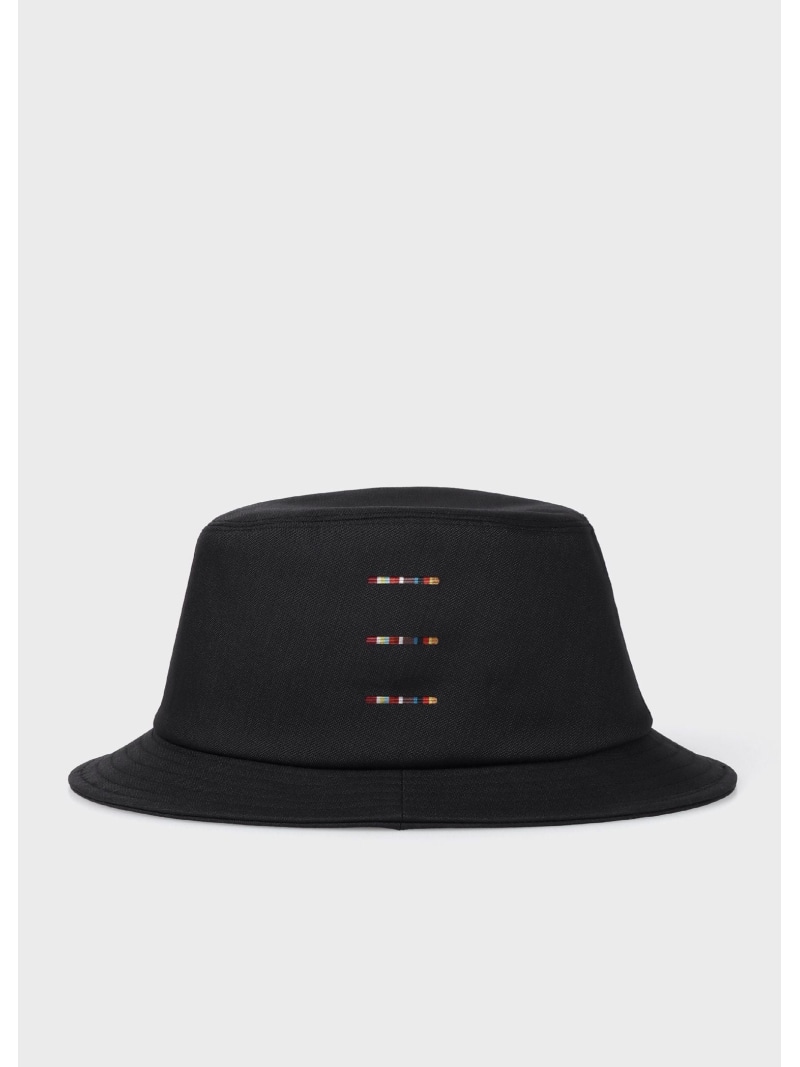 Paul Smith シグネチャーストライプディテール バケットハット ポール・スミス 帽子 その他の帽子 ブラック【送料無料】