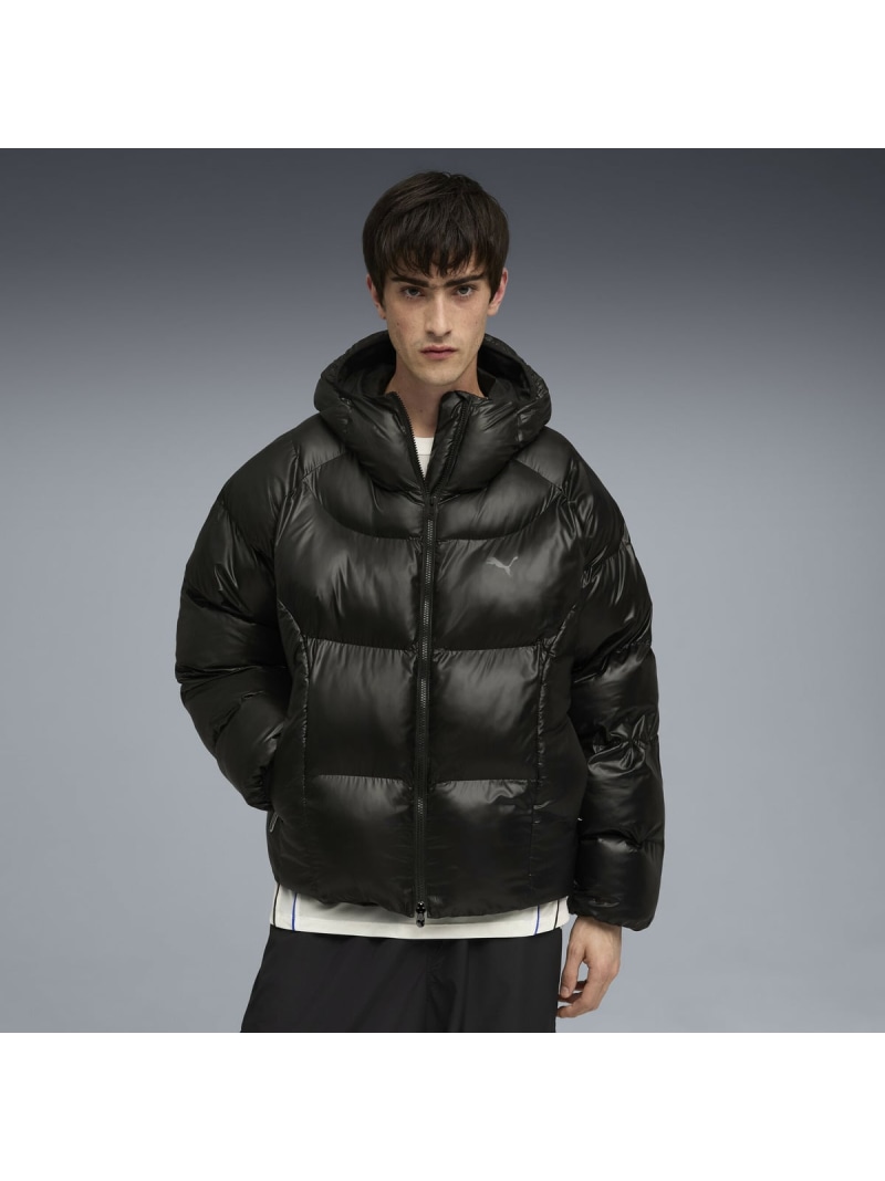 【SALE／44%OFF】PUMA メンズ プーマテック-X パッ毛革 上衣 PUMATECH-X Puffer Jacket ピューマ ジャケット・アウター ダウンジャケット・ダウンベスト 黒いこと【RBA_E】【貨物輸送無料】