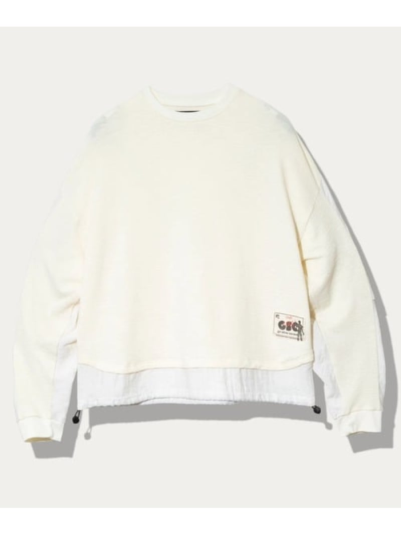 go slow caravan MIX FAB 変形タックロングスリーブ TEE (MENS) ゴースローキャラバン トップス カットソー・Tシャツ ベージュ ネイビー【送料無料】