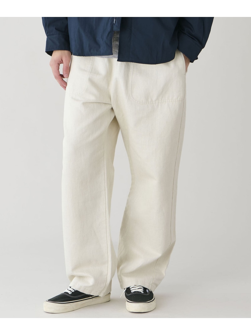 Bshop DANTON ｜ コットンリネンツイル イージーパンツ MEN 主教 ズボン下 余分の物のズボン下【貨物輸送無料】