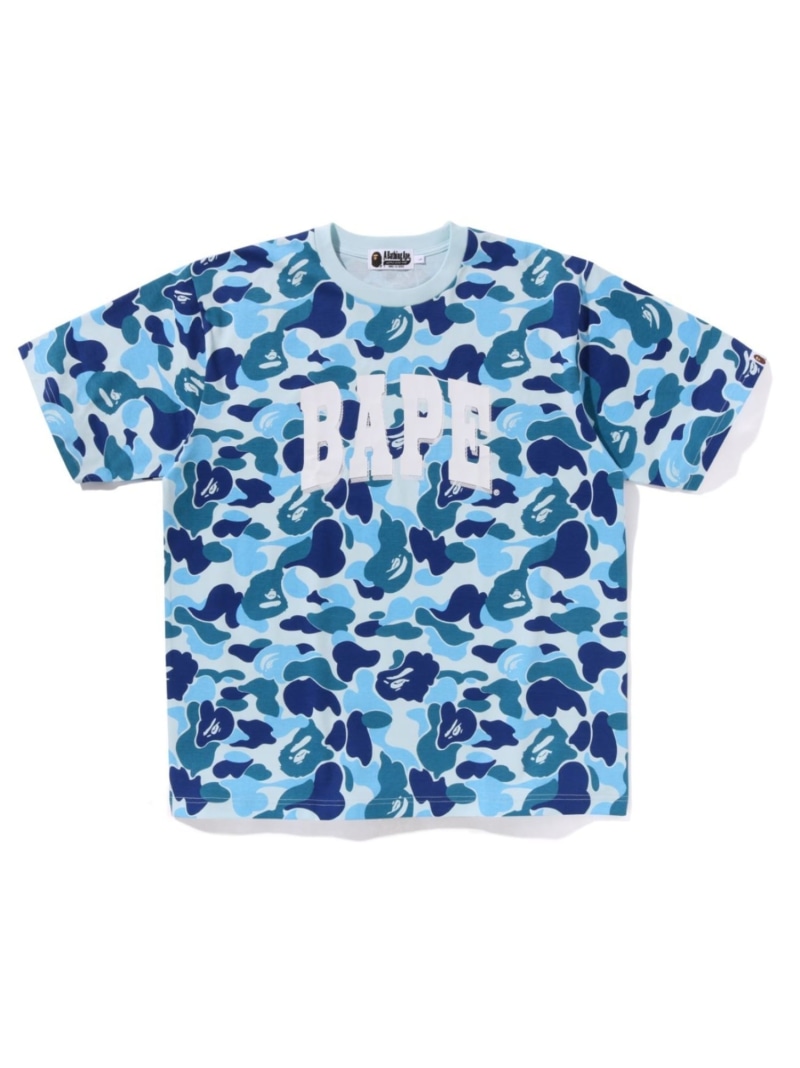 A BATHING APE ABC CAMO RELAXED FIT BAPE LOGO TEE ア ベイシング エイプ トップス カットソー・プルオーバー 青み 緑であること サクラ色【貨物輸送無料】