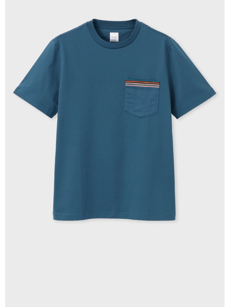 Paul Smith シグネチャーストライプポケット 半袖カットソー ポール・スミス トップス カットソー・Tシャツ ホワイト ブルー ブラック【送料無料】 11,550円